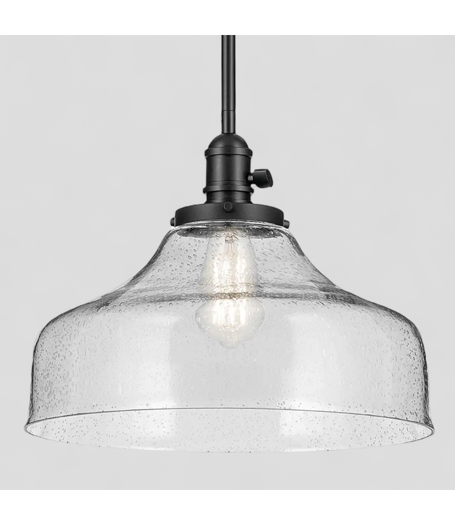 47417 Kichler Avery 1-Light Black Hanging Pendant Light