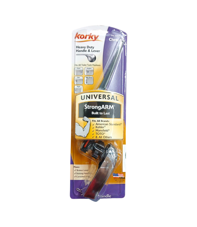 43622 Korky 8-in Chrome Universal Fit Toilet Lever