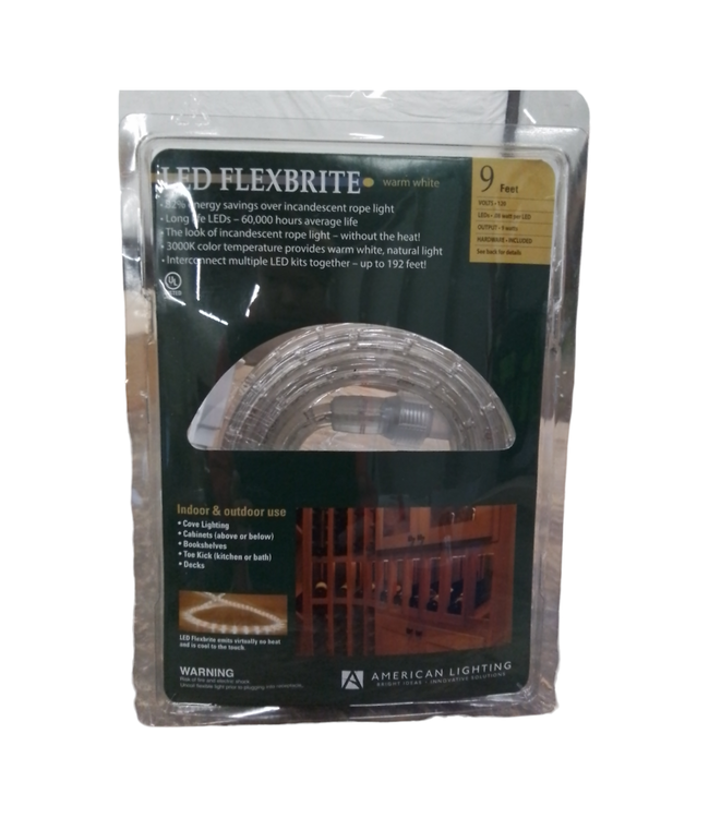 37418 American Lighting Flexbrite Rope Light Kit 9ft.