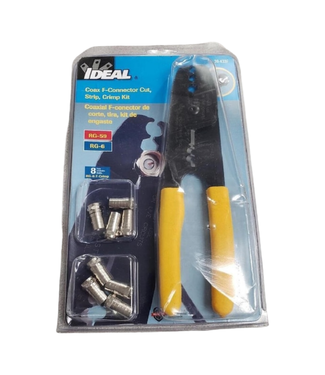 36073 Ideal Coax F-Connector Cut, Strip, Crimp Kit