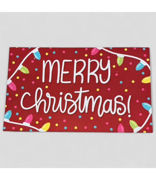 47494 Style Selections Red Merry Christmas Door Mat 18" x 30"