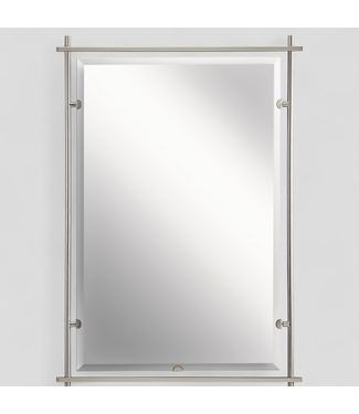 47501 Eileen 39 x 27 Inch Brushed Nickel Wall Mirror