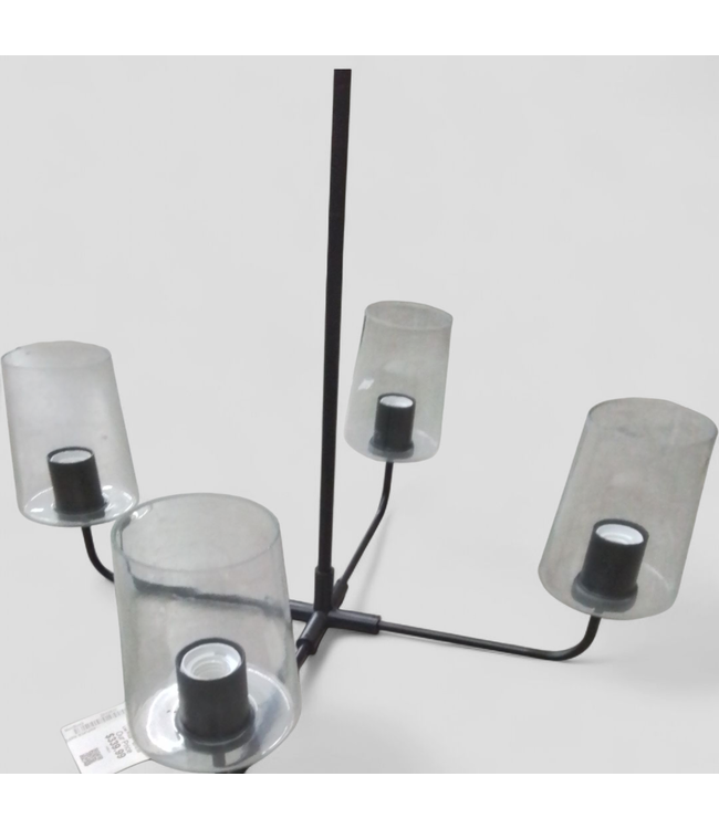 47517 LED 4 -Light Chandelier in Black by Lark