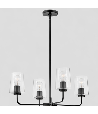 47517 LED 4 -Light Chandelier in Black by Lark
