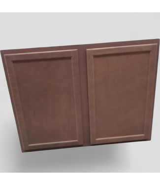 47532 Modern Light Brown Framed Wall Cabinet 42"W
