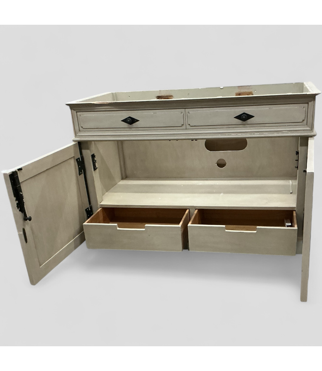 47581 Distressed Ash Beige Sideboard Cabinet