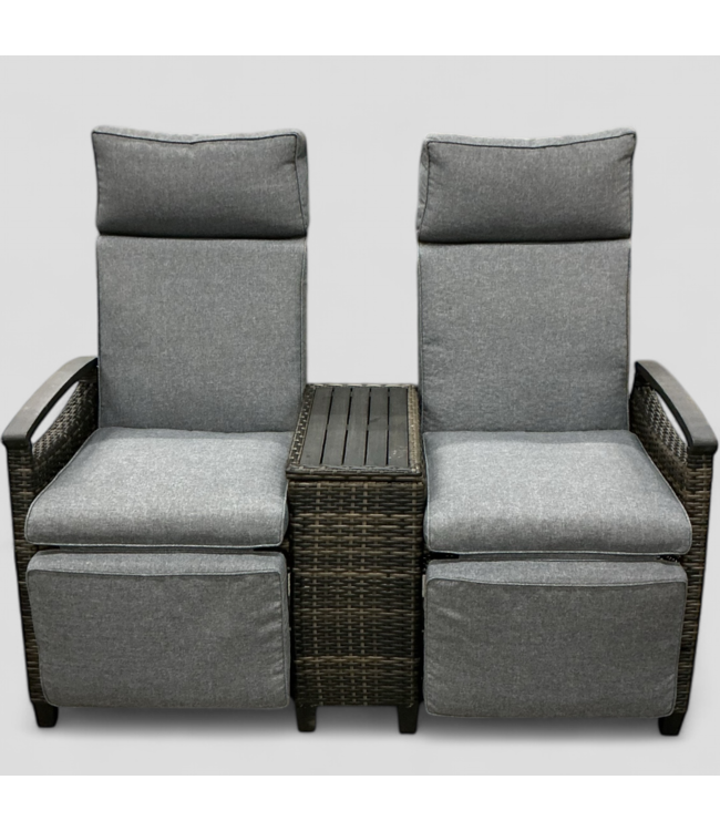 47592 Nestfair Patio Stationary Wicker Recliner Chairs