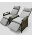 47592 Nestfair Patio Stationary Wicker Recliner Chairs