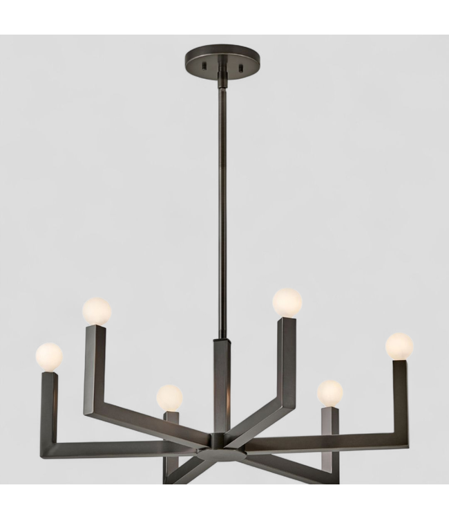 47600 Hinkley 6 -Light LED Black Oxide Chandelier