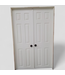 47622 White 6-Panel Interior Double Doors 49.5 "W