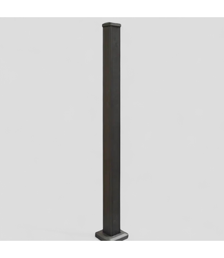 47635 Weatherables Textured Black Aluminum Deck Post