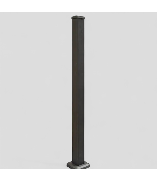 47635 Weatherables Textured Black Aluminum Deck Post