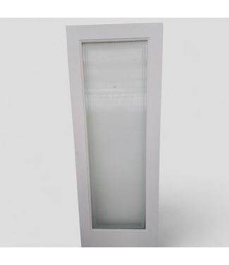 47676 White Primed Pantry Door with Reeded Glass 30"W