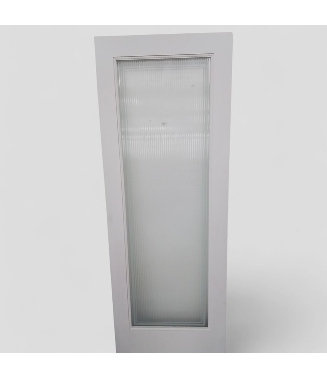 47676 White Primed Pantry Door with Reeded Glass 30"W
