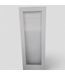 47676 White Primed Pantry Door with Reeded Glass 30"W