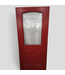 47684 Red Entry Door with Decorative Glass Insert 36"W