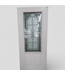 47691 White Exterior Door with Decorative Glass 36"W