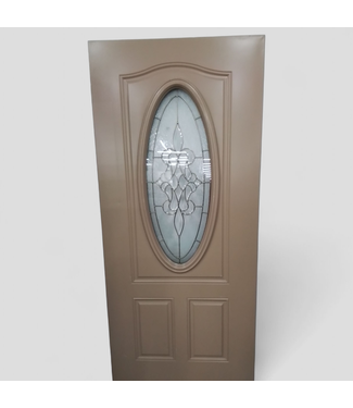 47692 Exterior Door with Decorative Glass 36"W