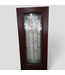 47693 Maroon Exterior Door with Decorative Glass 36"W