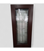 47693 Maroon Exterior Door with Decorative Glass 36"W