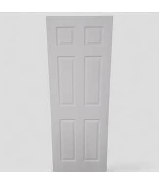 47695 White 6-Panel Primed Interior Door 30"W x 80"H