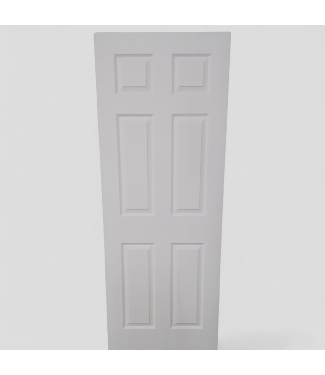 47695 White 6-Panel Primed Interior Door 30"W x 80"H
