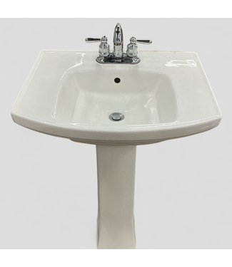 47702 Kohler White Pedestal Bathroom Sink w/Faucet