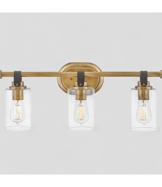 47705 3-Light Vanity Fixture - Heritage Brass