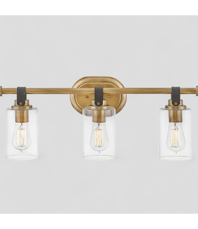 47705 3-Light Vanity Fixture - Heritage Brass