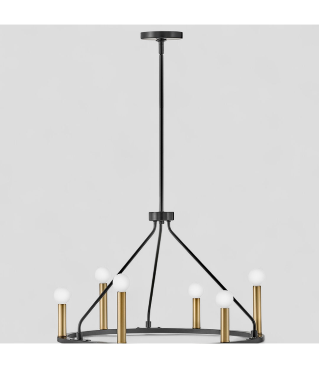 47715 Lark Lazlo 6-Light Chandelier - Black