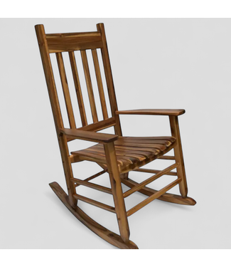 47773 Style Selections Natural Wood Patio Rocking Chair