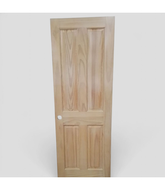 47795 4 -Panel Wood Grain Interior Door 28"W x 79.5"H