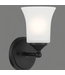 47846 Designers Fountain Bronson 1-Light Black Vanity Light