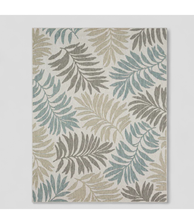 47861 Allen+Roth Stainmaster Fern Outdoor Area Rug 8' x 10'