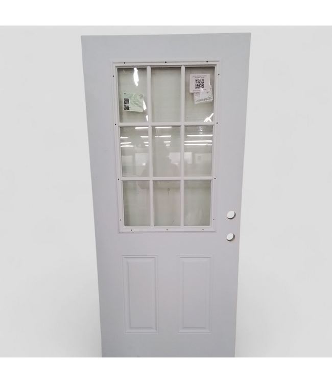 47885 1/2-Lite 9-Grids Exterior Door 36.75" x 79.25"
