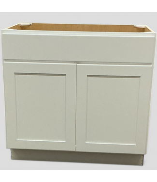 47895 Bright White Base Cabinet 35.375"W