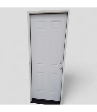 47899 Prehung Steel 6 -Panel Exterior Door 30"W x 79"H