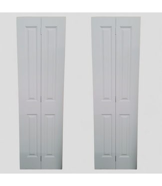 47955 Off-White 2-Panel Bi-Fold Doors Set of 2