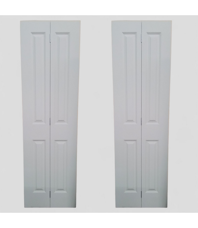 47955 Off-White 2-Panel Bi-Fold Doors Set of 2