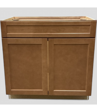 47972 Tuscan Brown Sink Base Cabinet 36"W