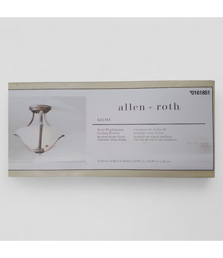 48024 allen + roth Brushed Nickel Semi-Flush Mount Light