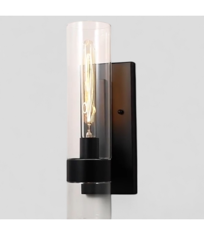 48052 C Cattleya 1-Light Black Wall Sconce