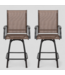 48070 Nuu Garden Brown Patio Swivel Bar Chairs Set of 2