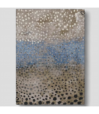 48076 Addison Chenille Khaki Dalmatians Area Rug 5' x 7'6"