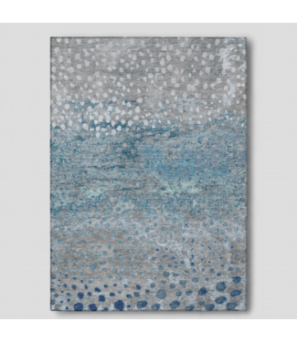 48077 Addison Chenille Dotty Blue Area Rug 5' x 7'6"