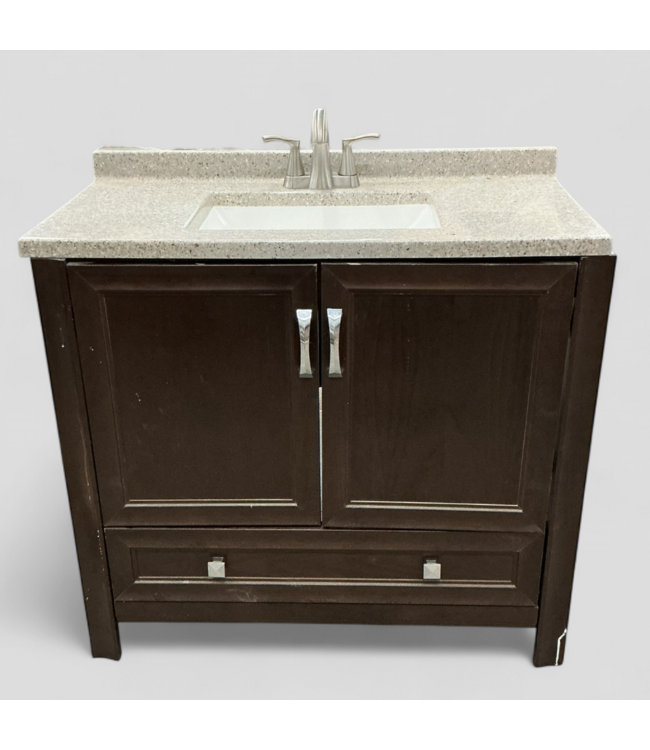 48081 Single Sink Bathroom Vanity with Sink Top 36.375"W