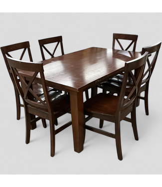 48084 7-Piece Wooden Dining Table And Chair Set