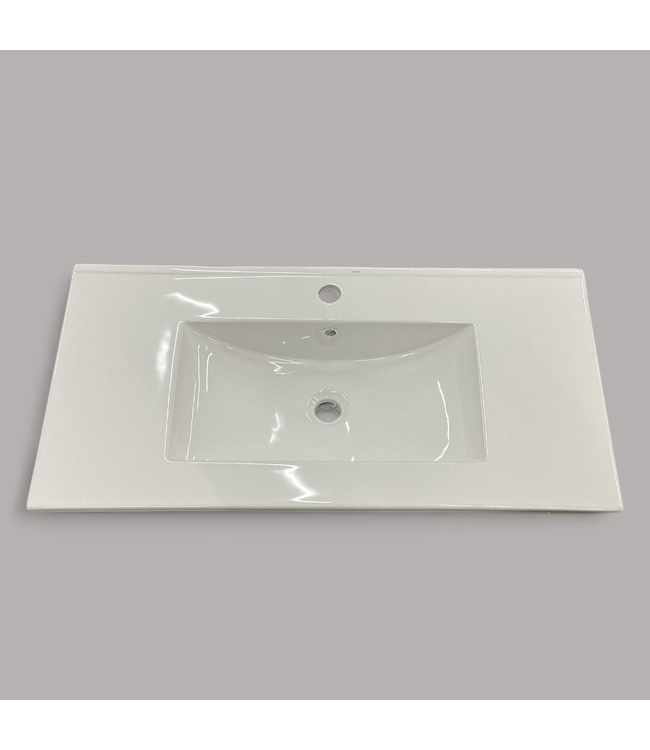 48094 Fresca Drop-In Ceramic White Bathroom Sink Top 36"