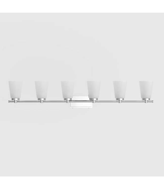 48096 Acroma 6-Light Satin Chrome Vanity Light