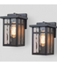 48126 CCattleya Black Outdoor Wall Lanterns 2-pk